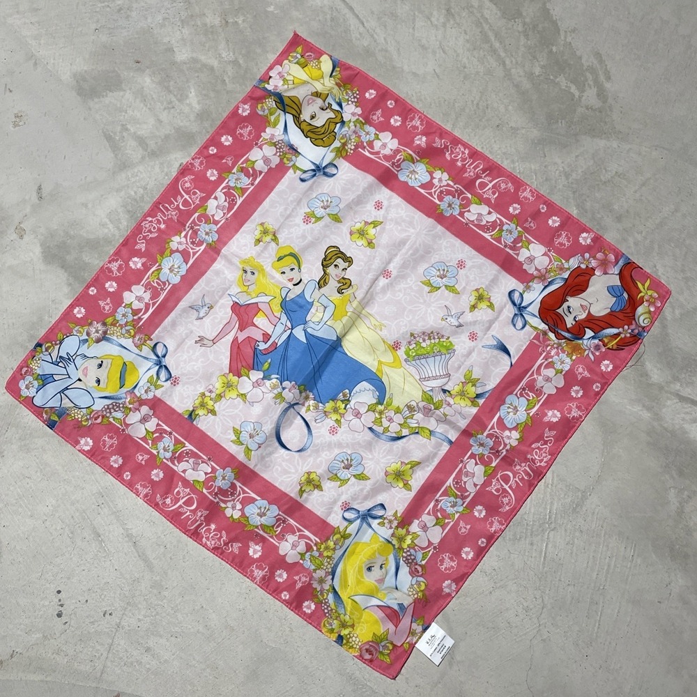 HER Accessories Disney Princess Bandana Scarf 21" x 21" for Ages 3+ Pink Y2K